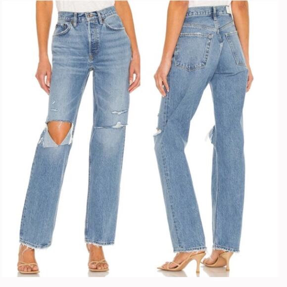 Re/Done Originals 90s Comfy Jean In Sunfaded Destroy 25 - Picture 1 of 7